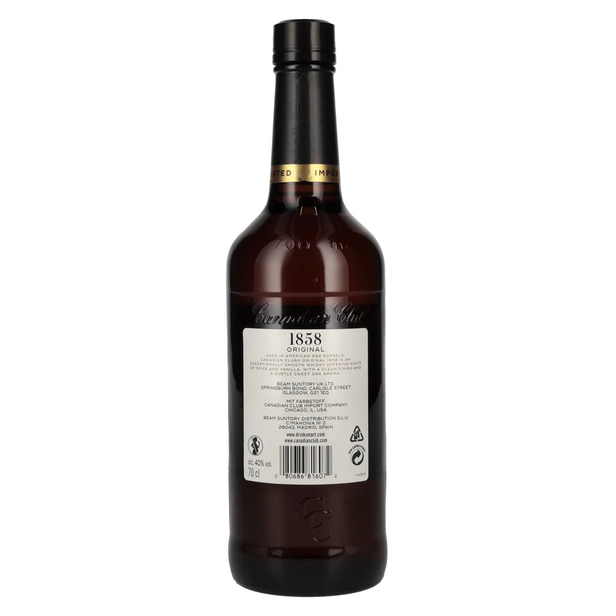 Canadian Club Blended Canadian Whisky 40% Vol. 0,7l