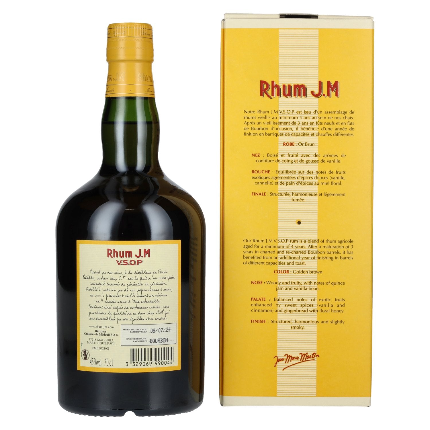 Rhum J.M Vieux Agricole V.S.O.P 43% vol. 0,7l en coffret cadeau