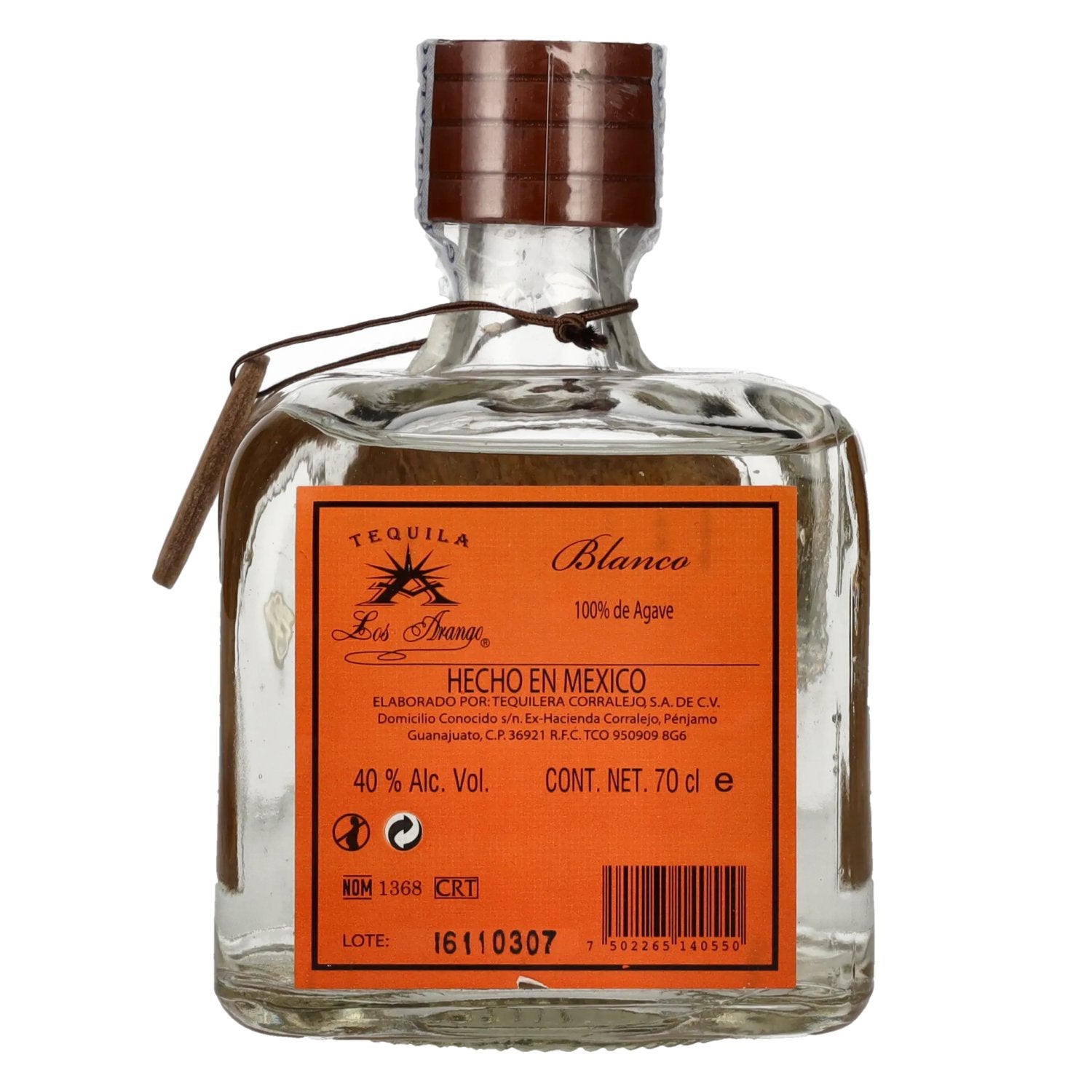 Los Arango Tequila Blanco 100% de Agave 40% Vol. 0,7l