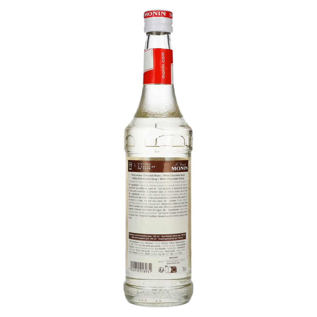 Le Sirop de Monin WEISSE SCHOKOLADE 0,7l