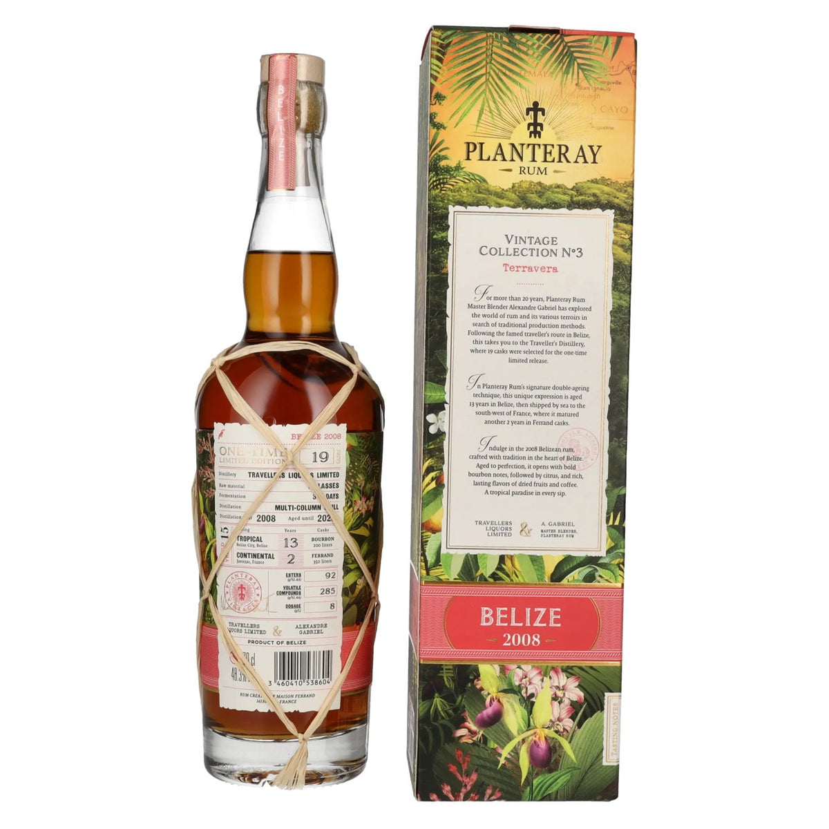 Planteray Rum BELIZE Double Aged Rum ONE-TIME Limited Edition 2008 48,3% Vol. 0,7l in gift box