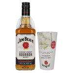 Jim Beam Kentucky Straight Bourbon Whiskey 40% Vol. 0,7l avec verre Highball