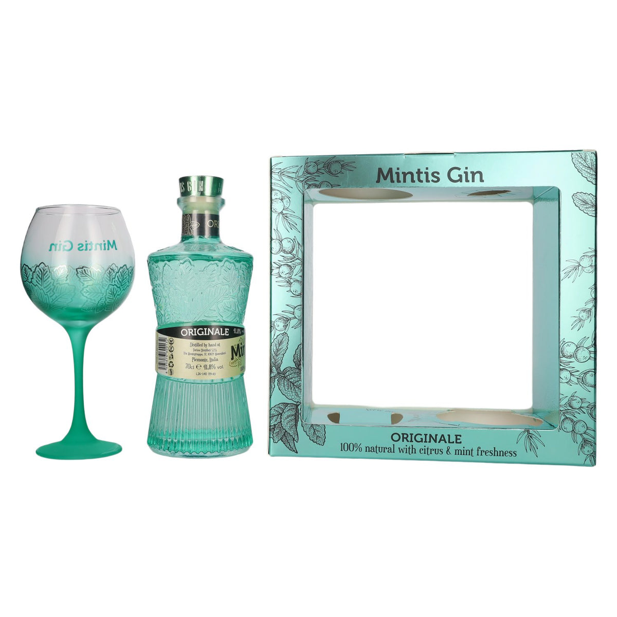 Mintis ORIGINALE Gin 41,8% Vol. 0,7l in Geschenkbox mit Glas