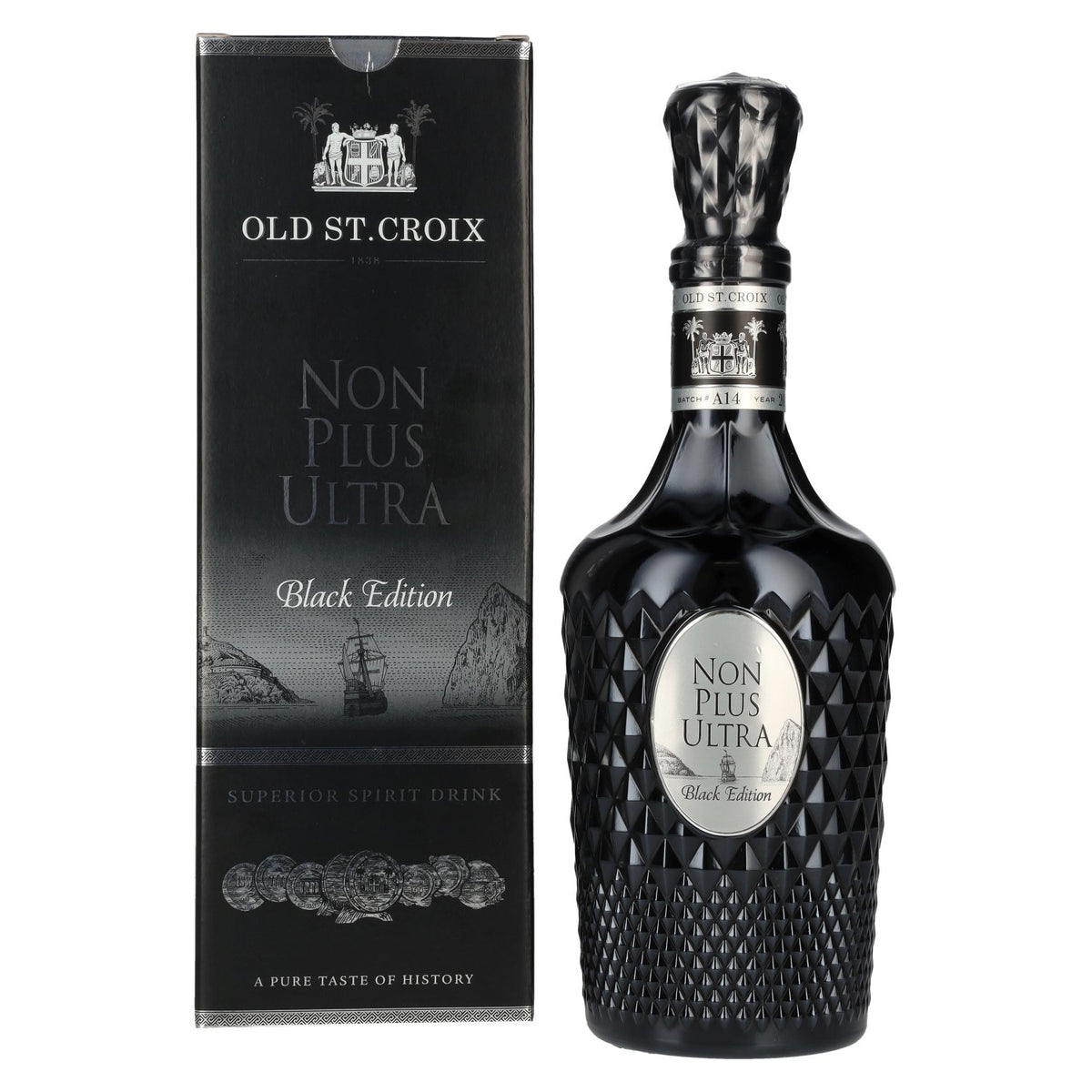Old St. Croix A.H. Riise NON PLUS ULTRA Black Edition Superior Spirit Drink 42% vol. 0,7l en boîte cadeau