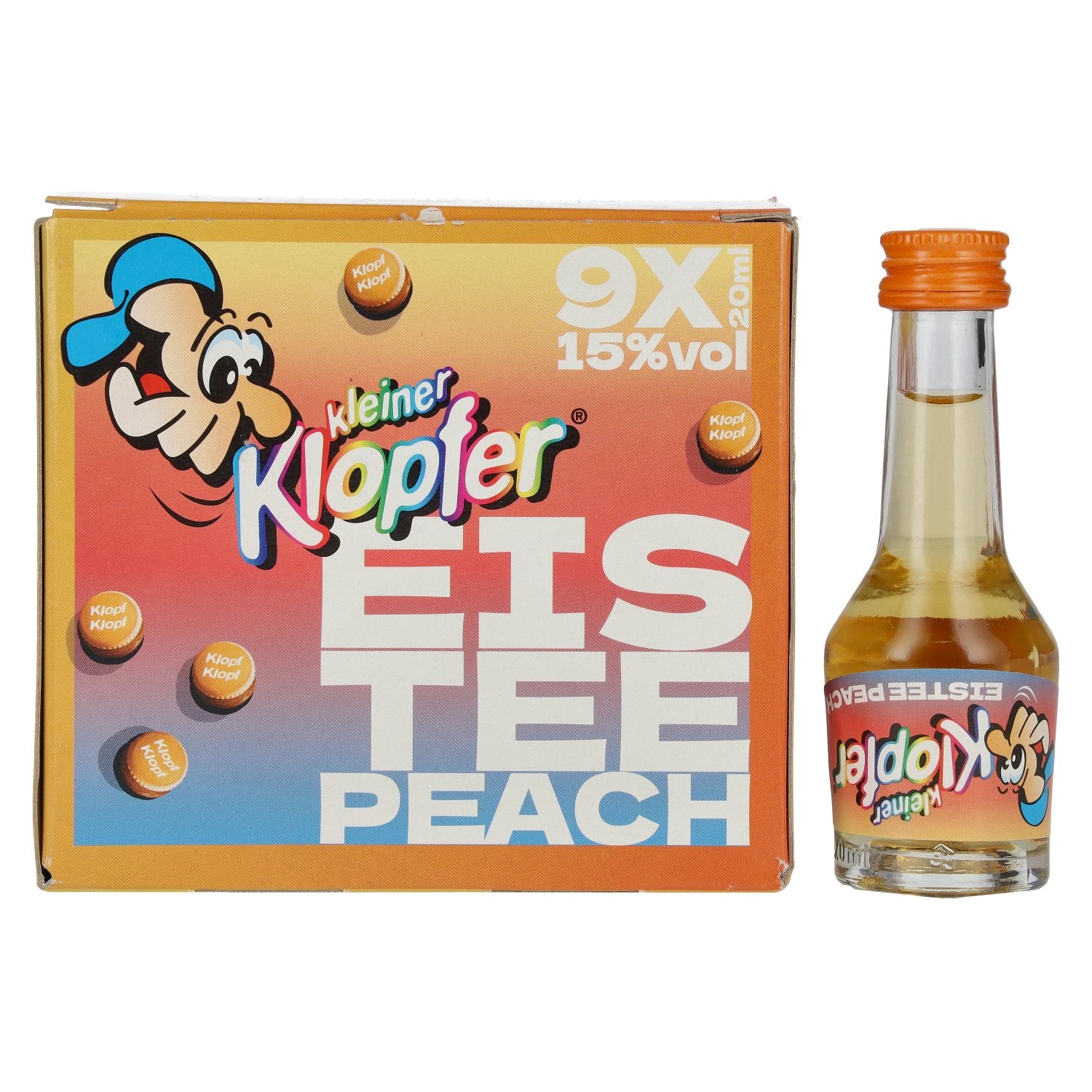 Kleiner Klopfer Eistee Peach 15% Vol. 9x0,02l