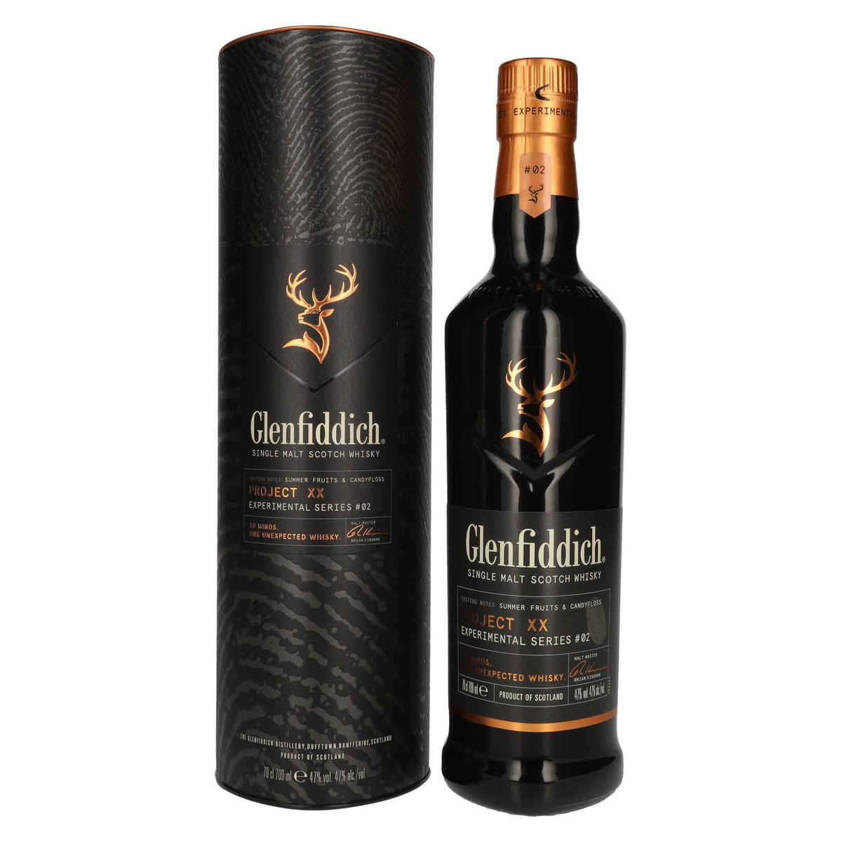 Glenfiddich PROJECT XX Experimental Series #02 Single Malt Scotch Whisky 47% Vol. 0,7l en coffret cadeau