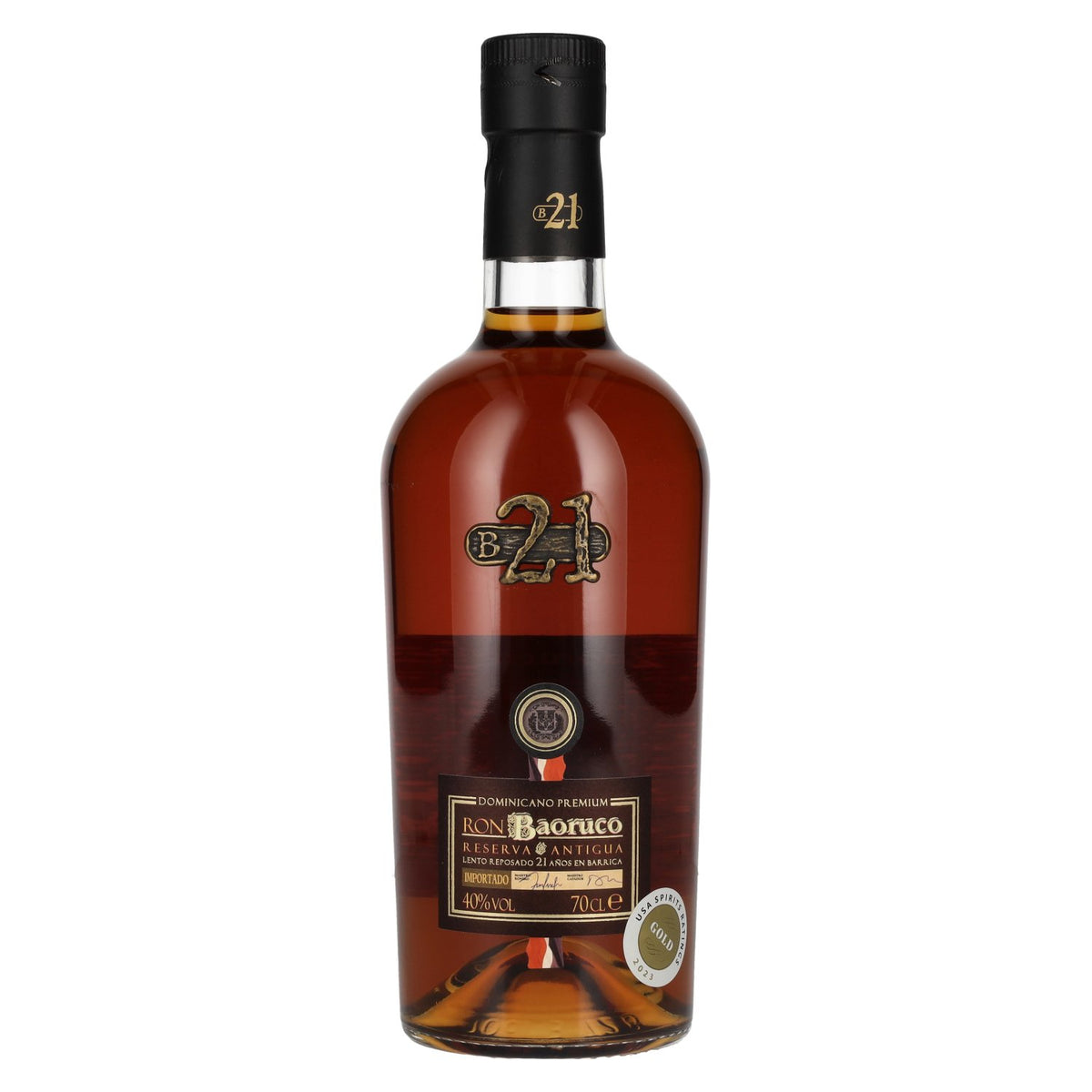 Ron Baoruco 21 ans d'âge Reserva Antigua Dominicano Premium 40 % vol. 0,7 l