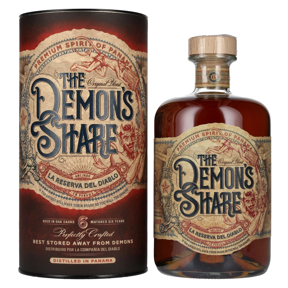 The Demon's Share 6 Years Old Spirit Drink 40% Vol. 0,7l en boîte cadeau