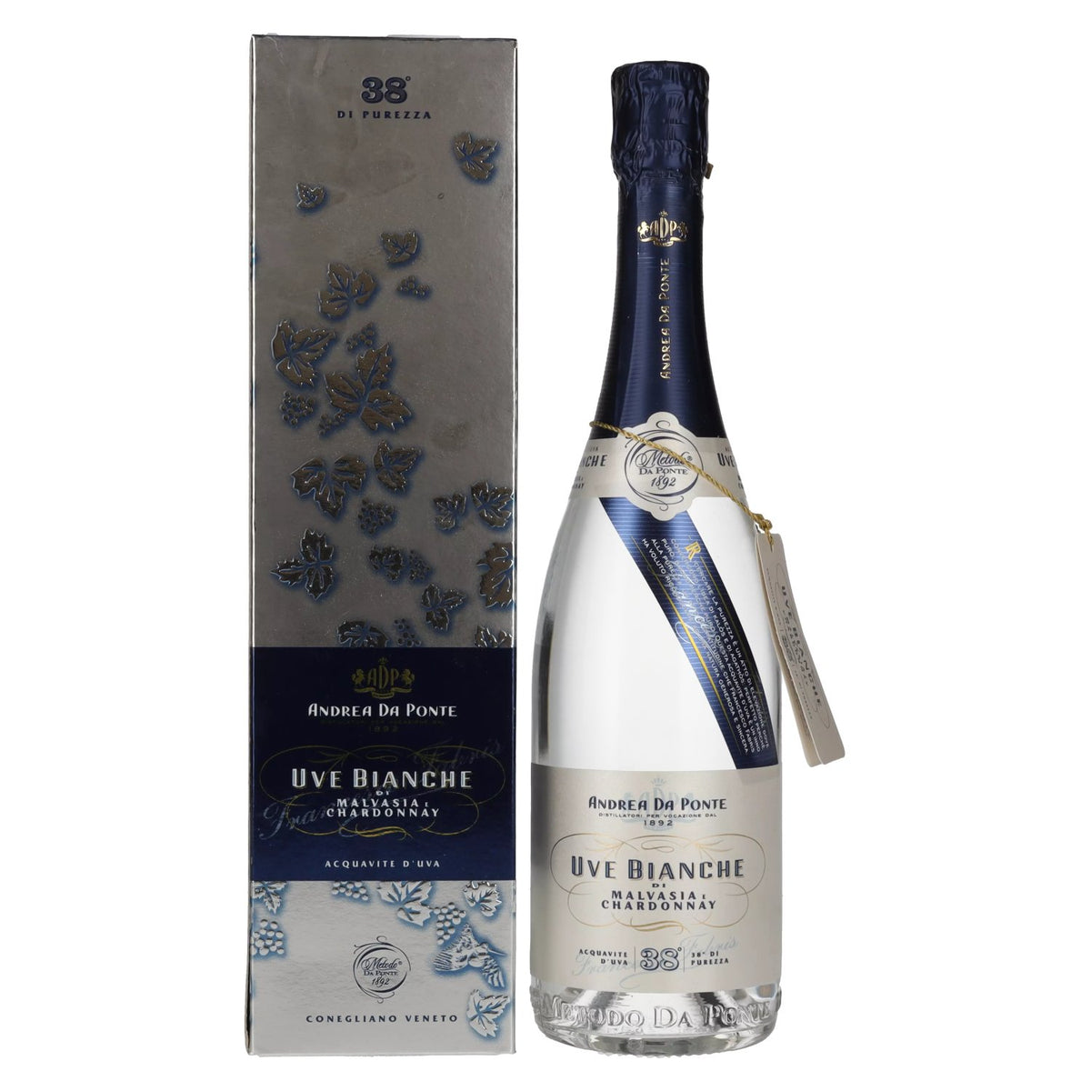 Andrea Da Ponte Uve Bianche di Malvasia e Chardonnay 38% Vol. 0,7l in Geschenkbox