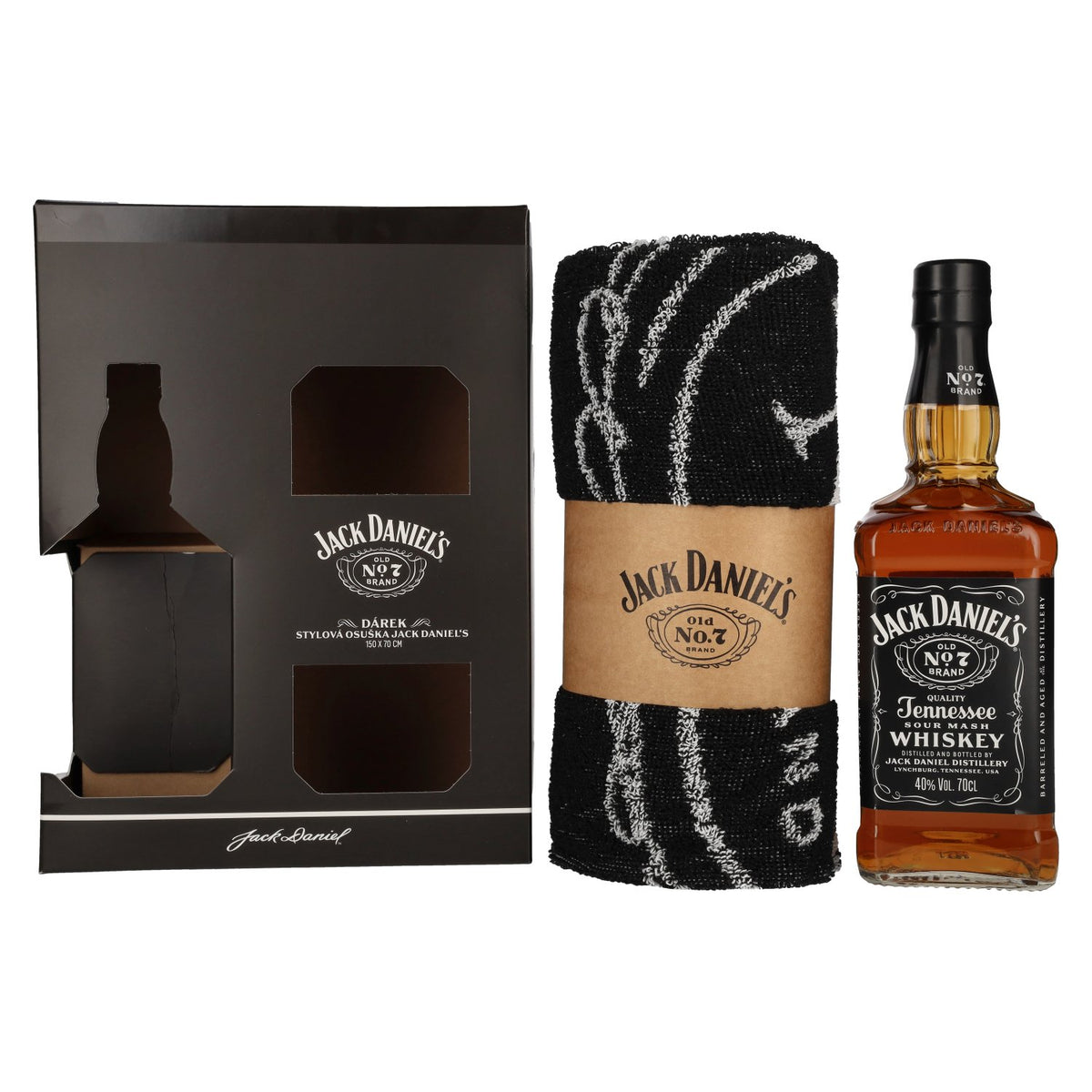 Jack Daniel's Tennessee Whiskey 40% Vol. 0,7l in gift box with towel