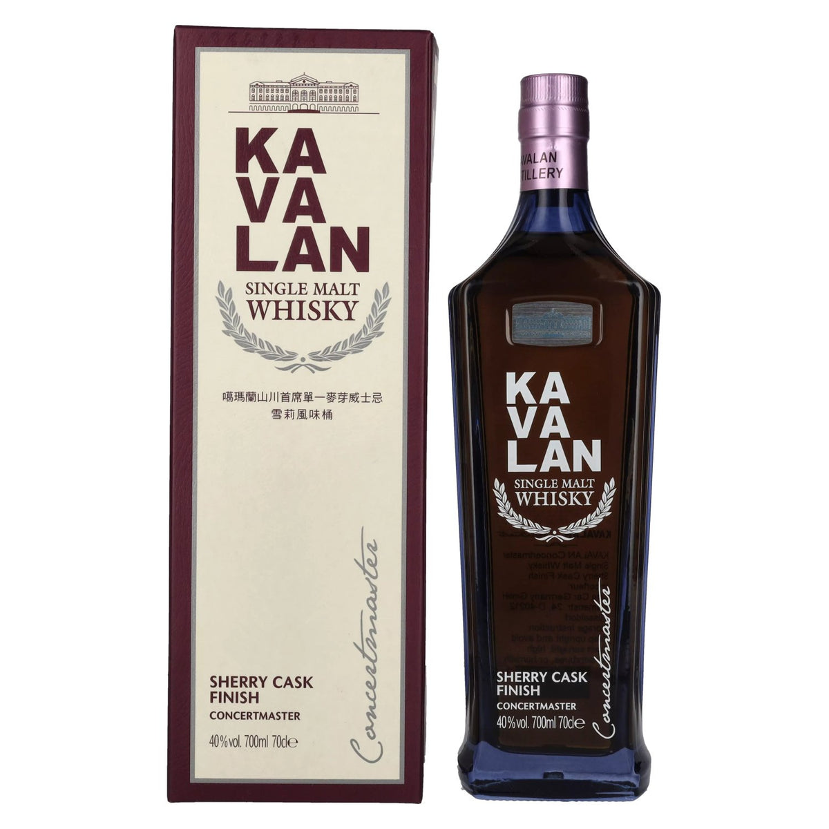Kavalan CONCERTMASTER Sherry Cask Finish Single Malt Whisky 40% Vol. 0,7l in gift box