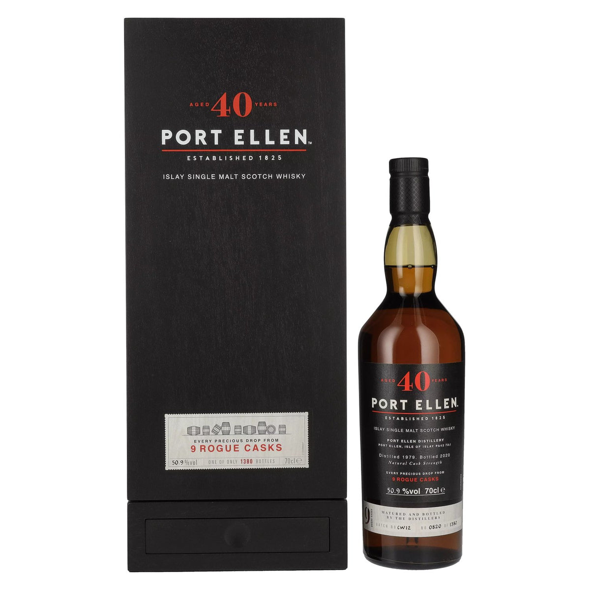 Port Ellen 40 Years Old 1979/2020 9 Rogue Casks 50,9% Vol. 0,7l in gift box