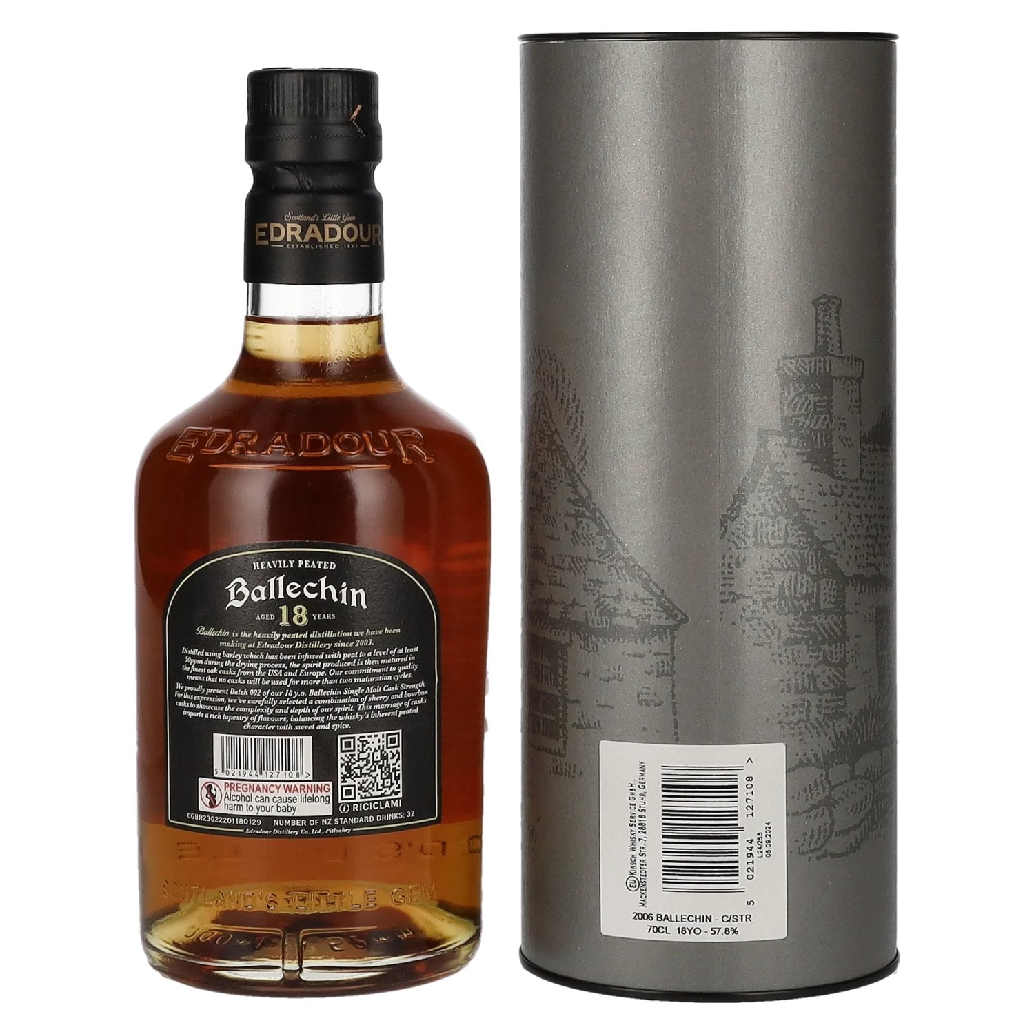 Edradour Ballechin 18 Years Old Cask Strength Batch #2 57,8% Vol. 0,7l in Geschenkbox