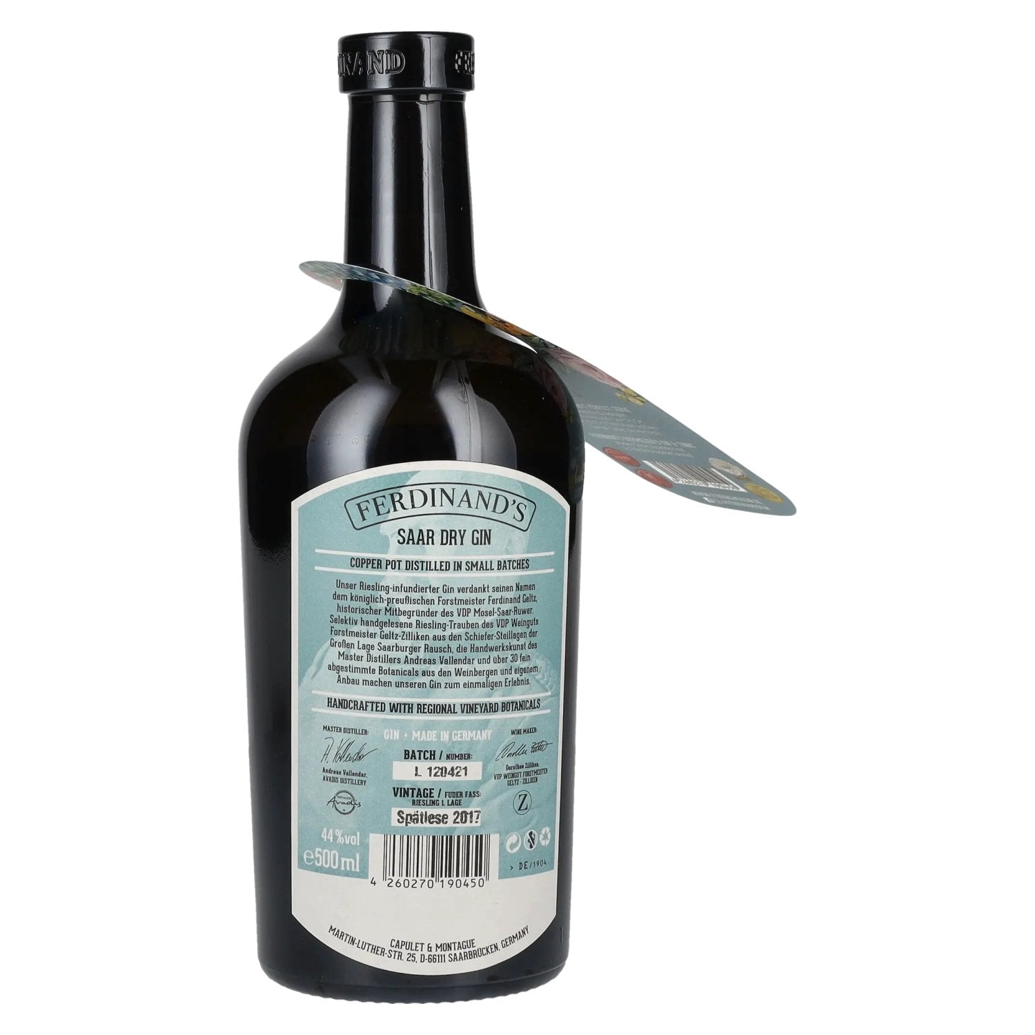 Ferdinand's Saar Dry Gin 2017 44% Vol. 0,5l