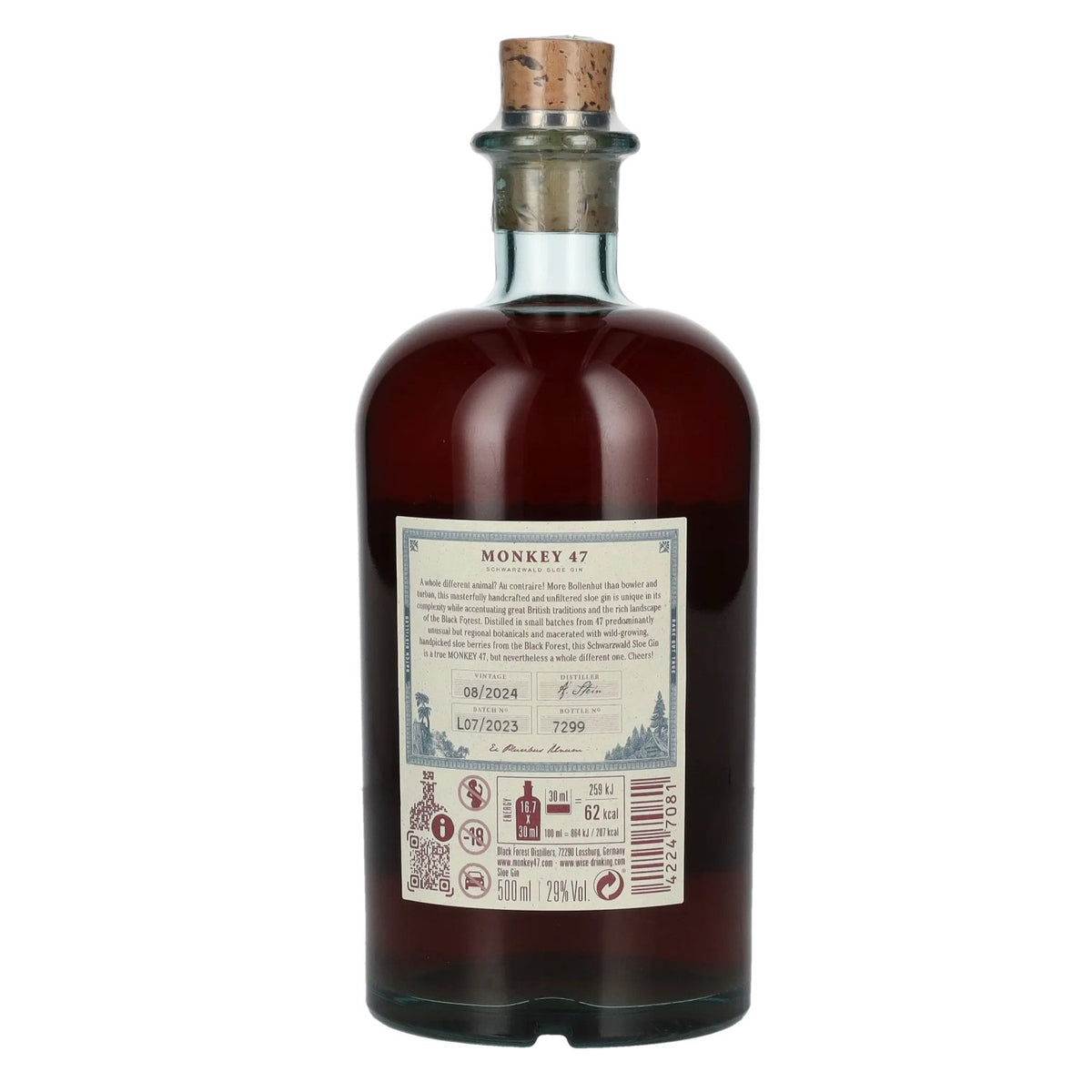 Monkey 47 Black Forest Sloe Gin 29% Vol. 0,5l