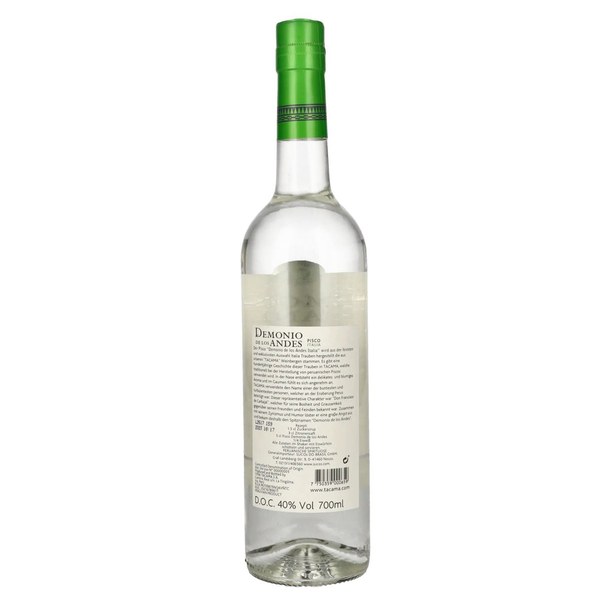 Tacama Demonio de los Andes ITALIA Pisco 40% Vol. 0,7l