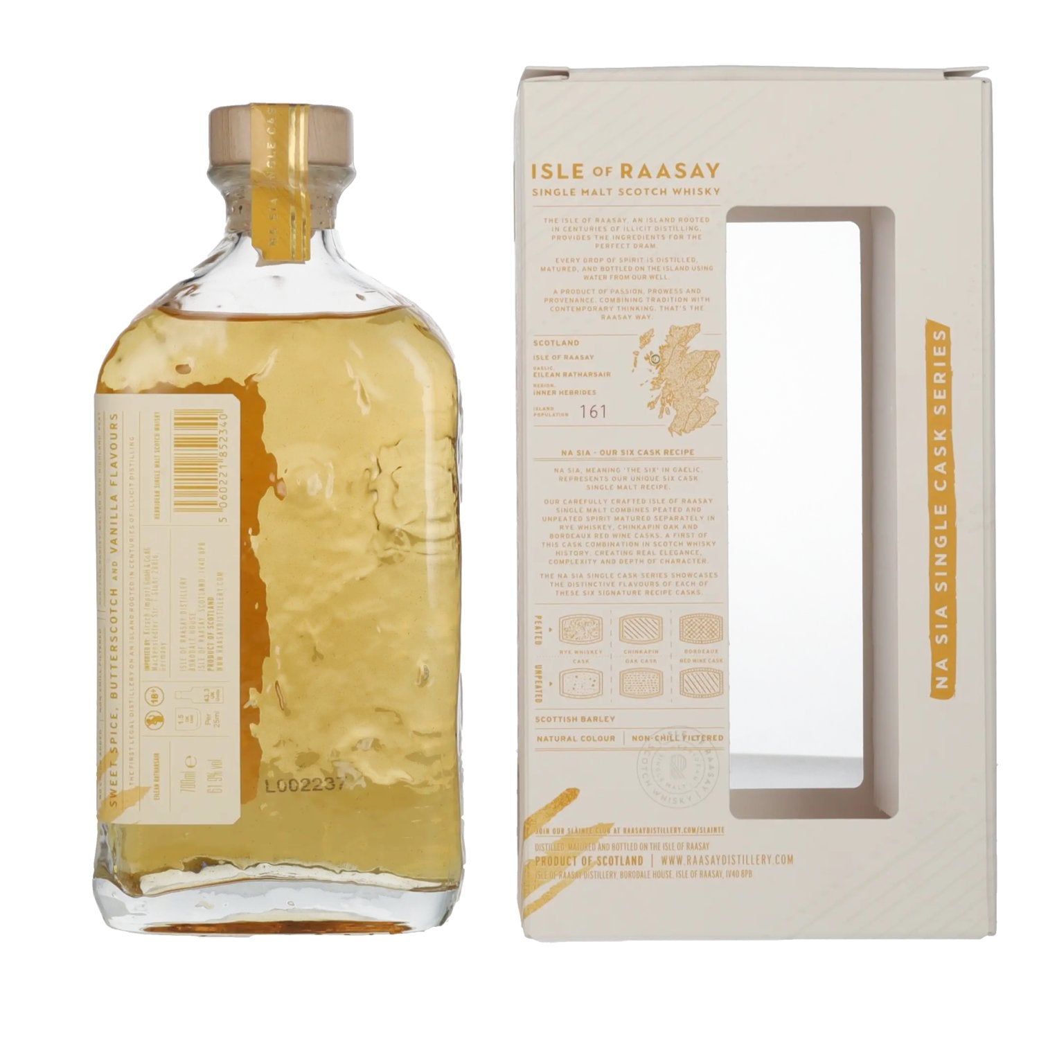 Isle of RAASAY 5 Years Old Rye Cask Single Malt 61,9% Vol. 0,7l in Geschenkbox