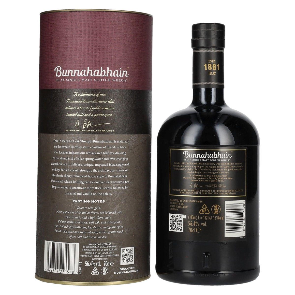 Bunnahabhain 12 Years Old Islay Single Malt Cask Strength Edition 2025 56,4% Vol. 0,7l in gift box