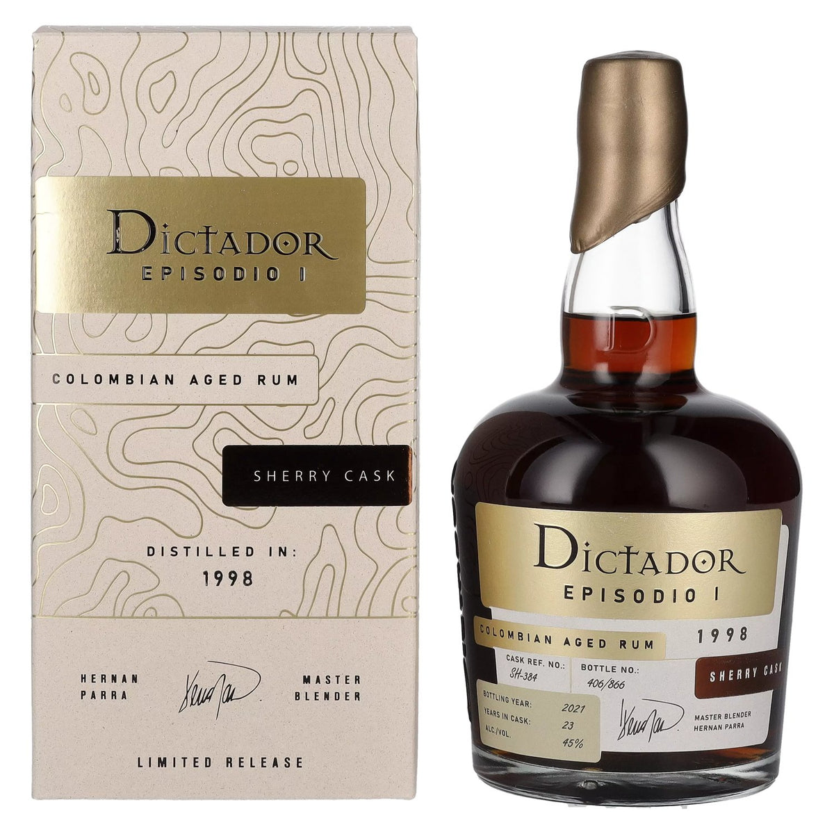 Dictador EPISODIO I 23 Years Old SHERRY CASK Rum 1998 45% Vol. 0,7l in gift box