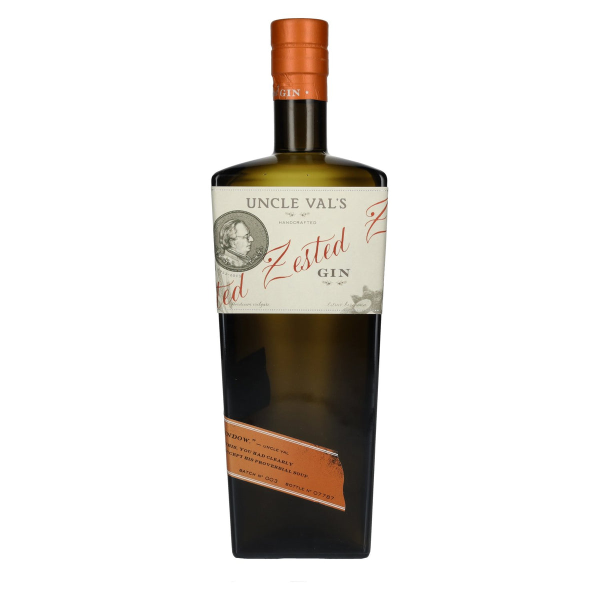 Gin Zested d'Uncle Val, lot n° 003, 45 % vol., 0,7 l