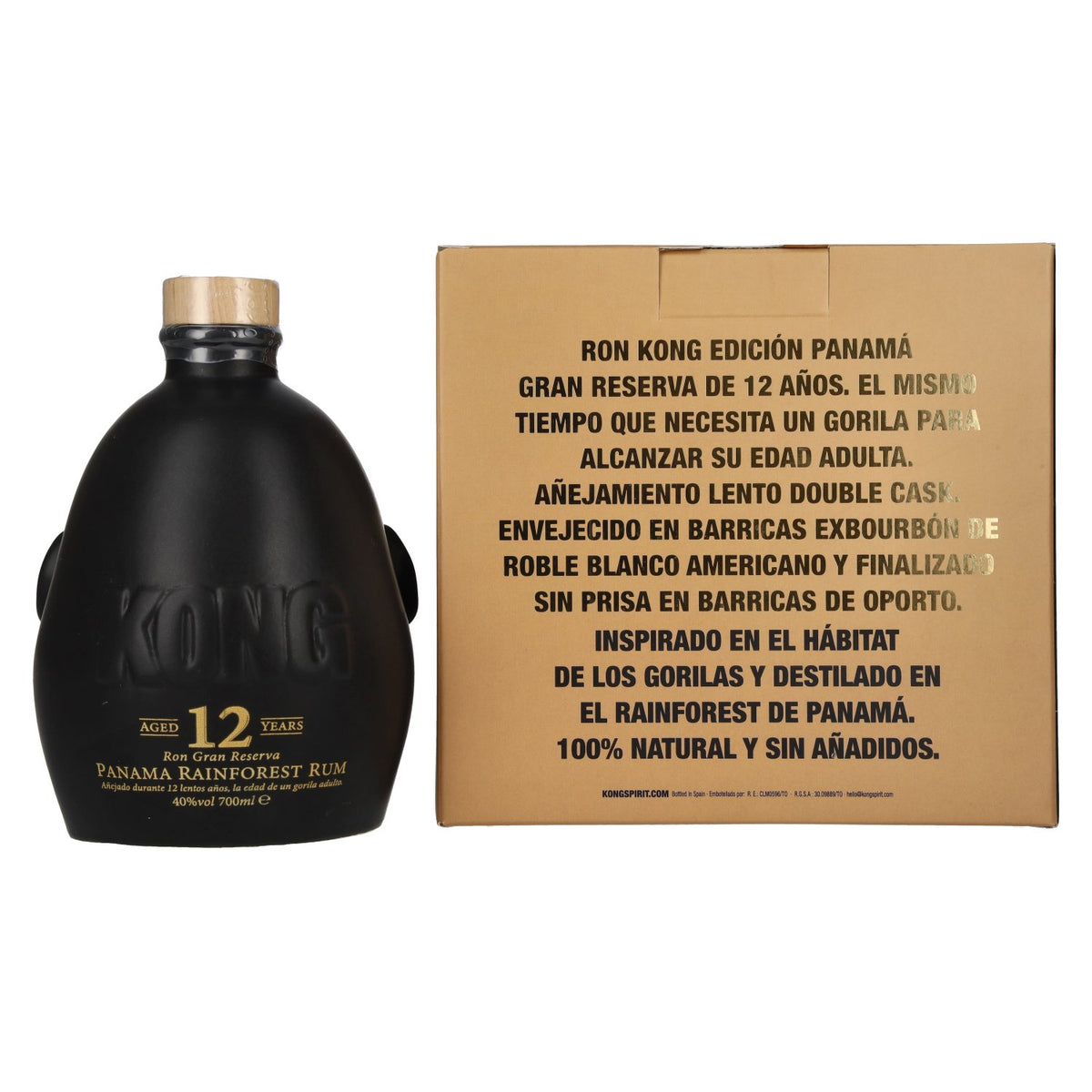 Kong 12 Years Old Rainforest Spiced Rum 40% Vol. 0,7l en boîte cadeau
