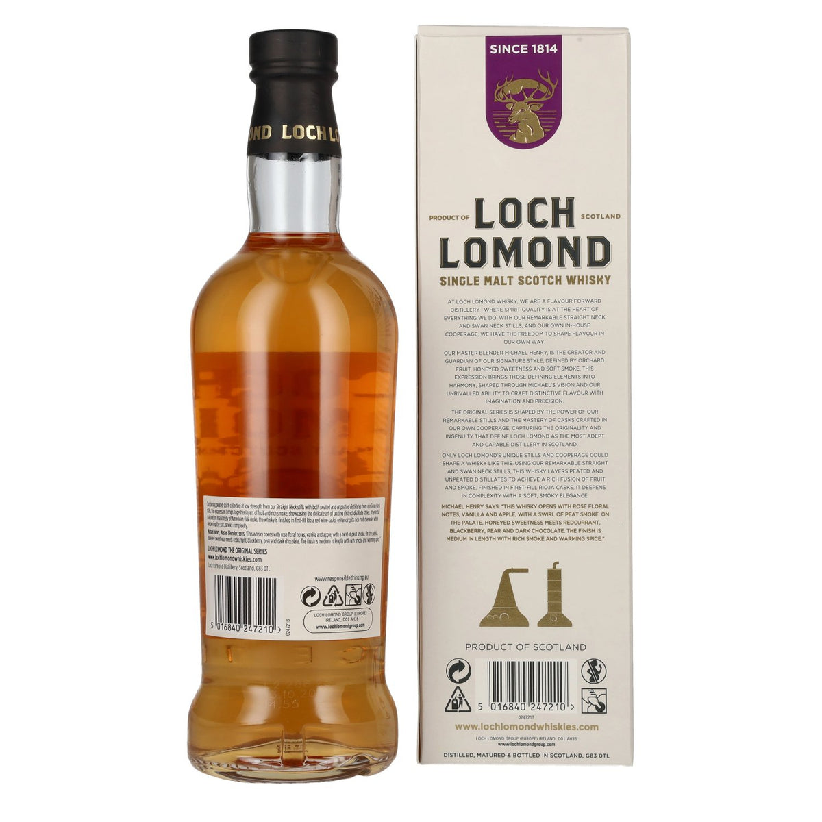 Loch Lomond THE ORIGINAL Peated Rioja Cask Single Malt 40% Vol. 0,7l in Geschenkbox