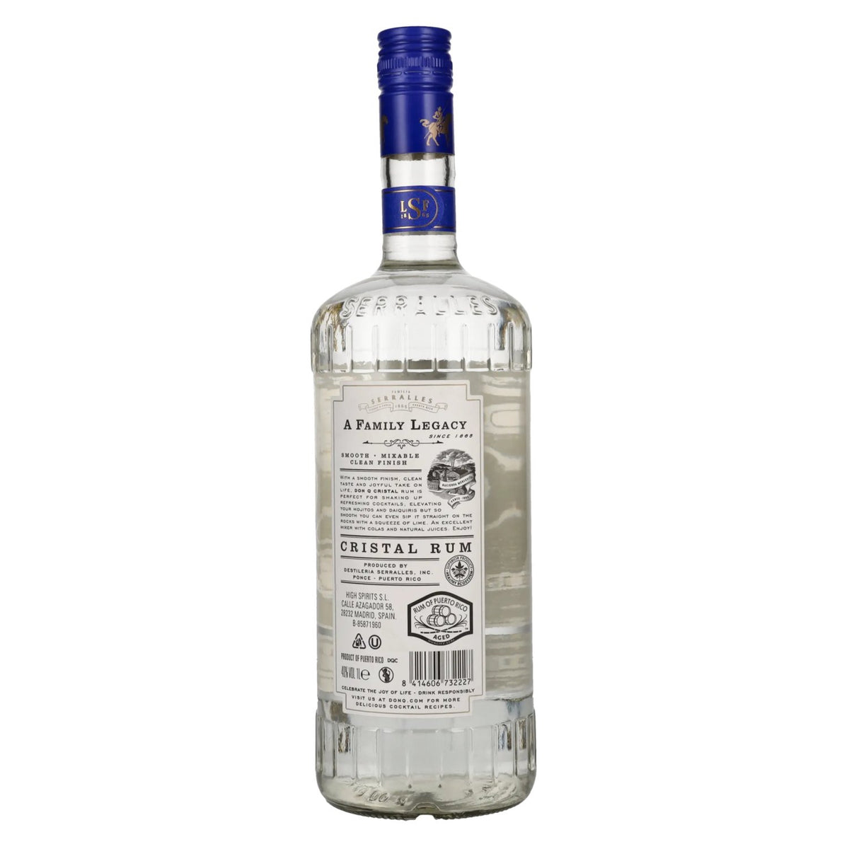 Don Q CRISTAL Puerto Rican Rum 40% Vol. 1l