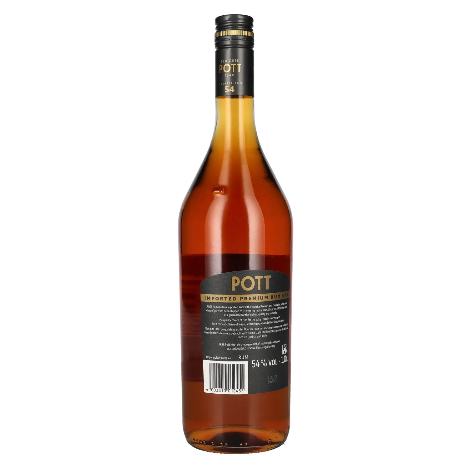 Pott Rum 54% Vol. 1l