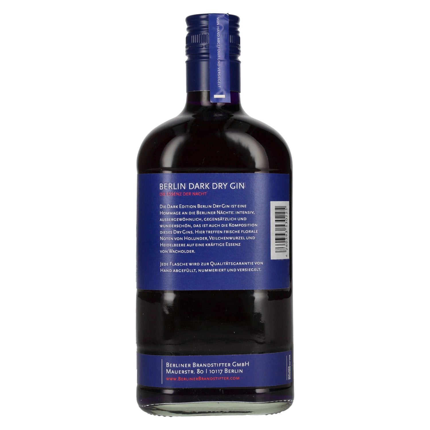 Berliner Brandstifter Berlin DARK Dry Gin Edition 1. 2022 43.3% vol. 0.7l