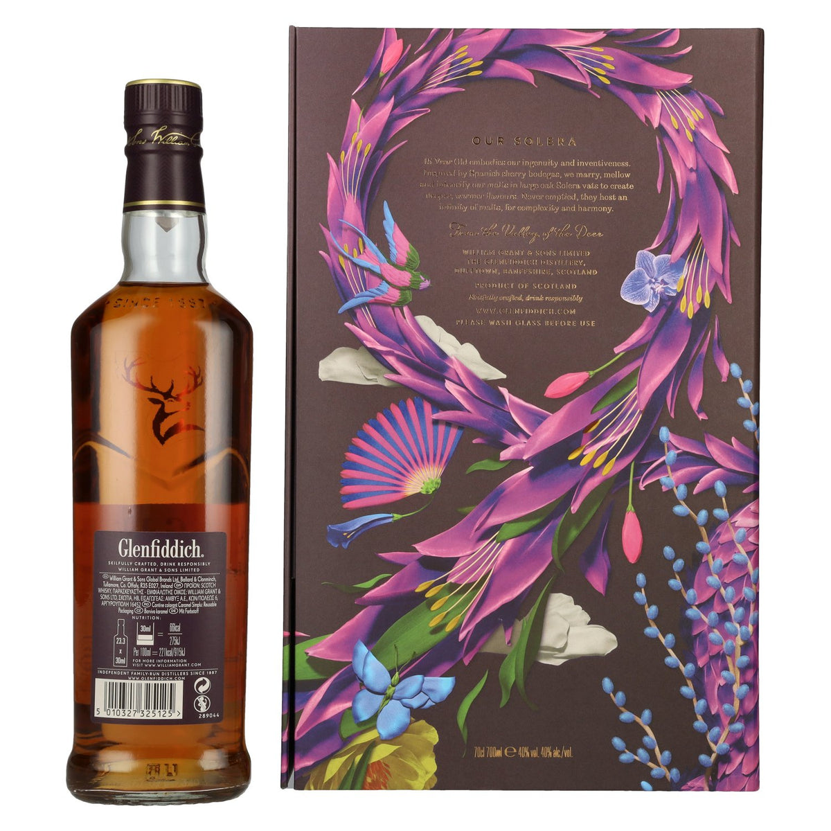 Glenfiddich 15 OUR SOLERA Single Malt Scotch Whisky 40% Vol. 0,7l in Geschenkbox mit 2 Gläsern