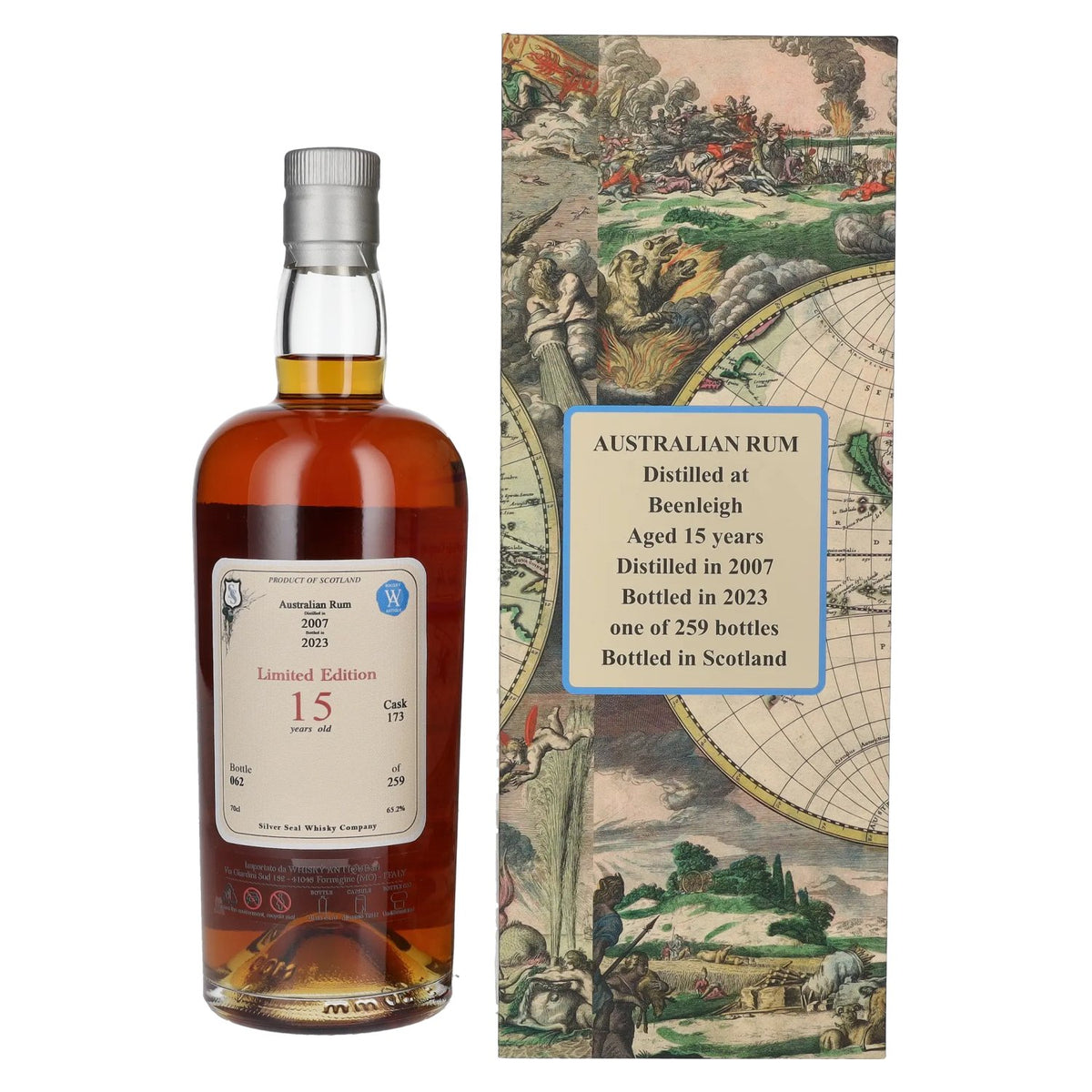 Silver Seal AUSTRALIAN Rum 15 Years Old 2007 65.2% vol. 0.7 l in a gift box