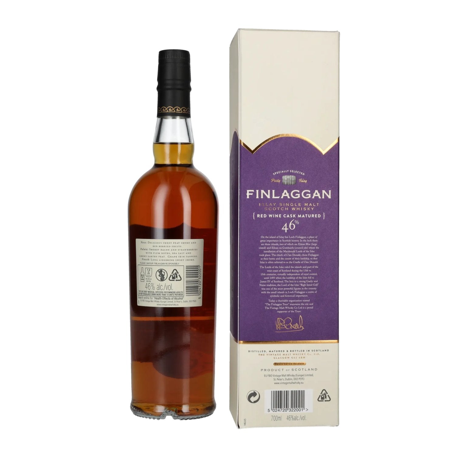 Finlaggan RED WINE CASK MATURED Islay Single Malt Whisky 46% Vol. 0,7l in gift box