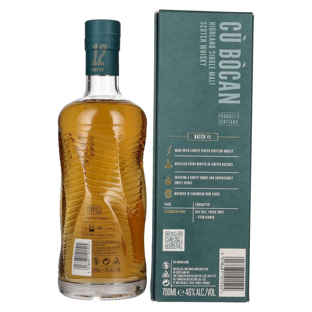 Tomatin 12 Years Old CÙ BÒCAN Highland Single Malt Batch 1 46% Vol. 0,7l en boîte cadeau