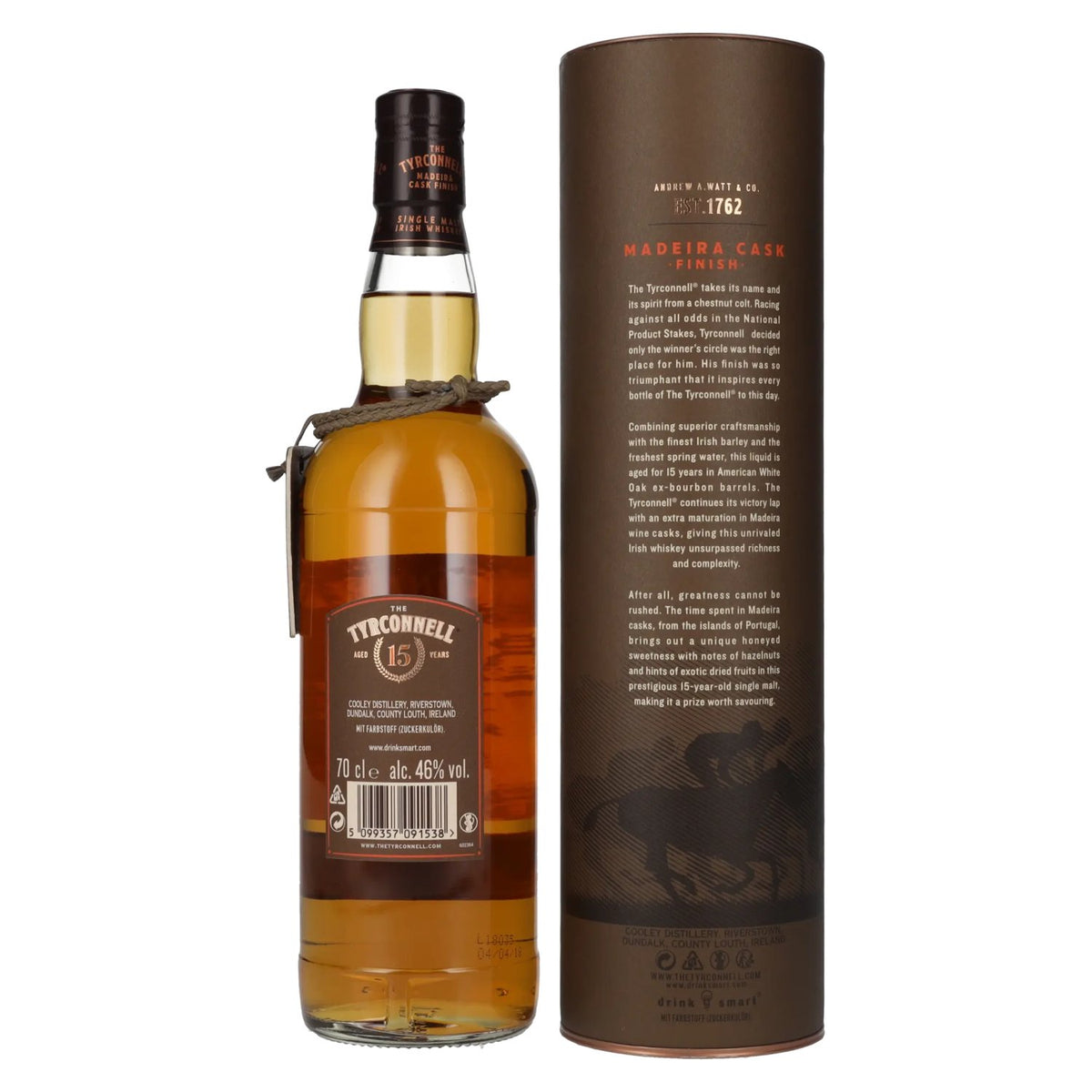 The Tyrconnell 15 Years Old Madeira Cask 46% Vol. 0,7l en boîte cadeau
