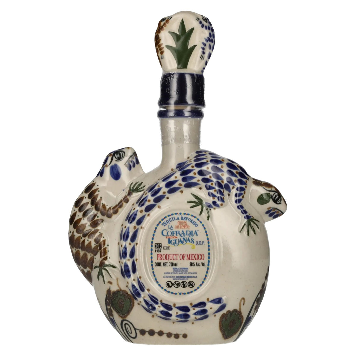La Cofradia Tequila Reposado 100% de Agave Edicion IGUANAS 38% Vol. 0,7l
