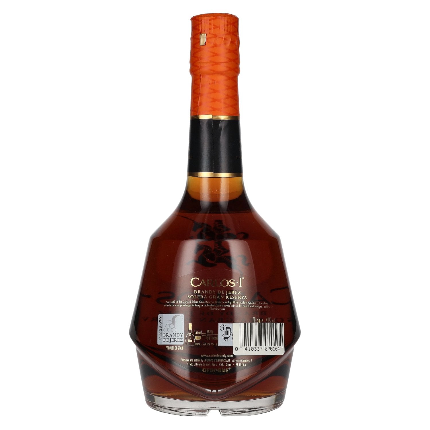 Carlos I Brandy de Jerez Original Solera Gran Reserva Sherry Casks 40% Vol. 0,7l