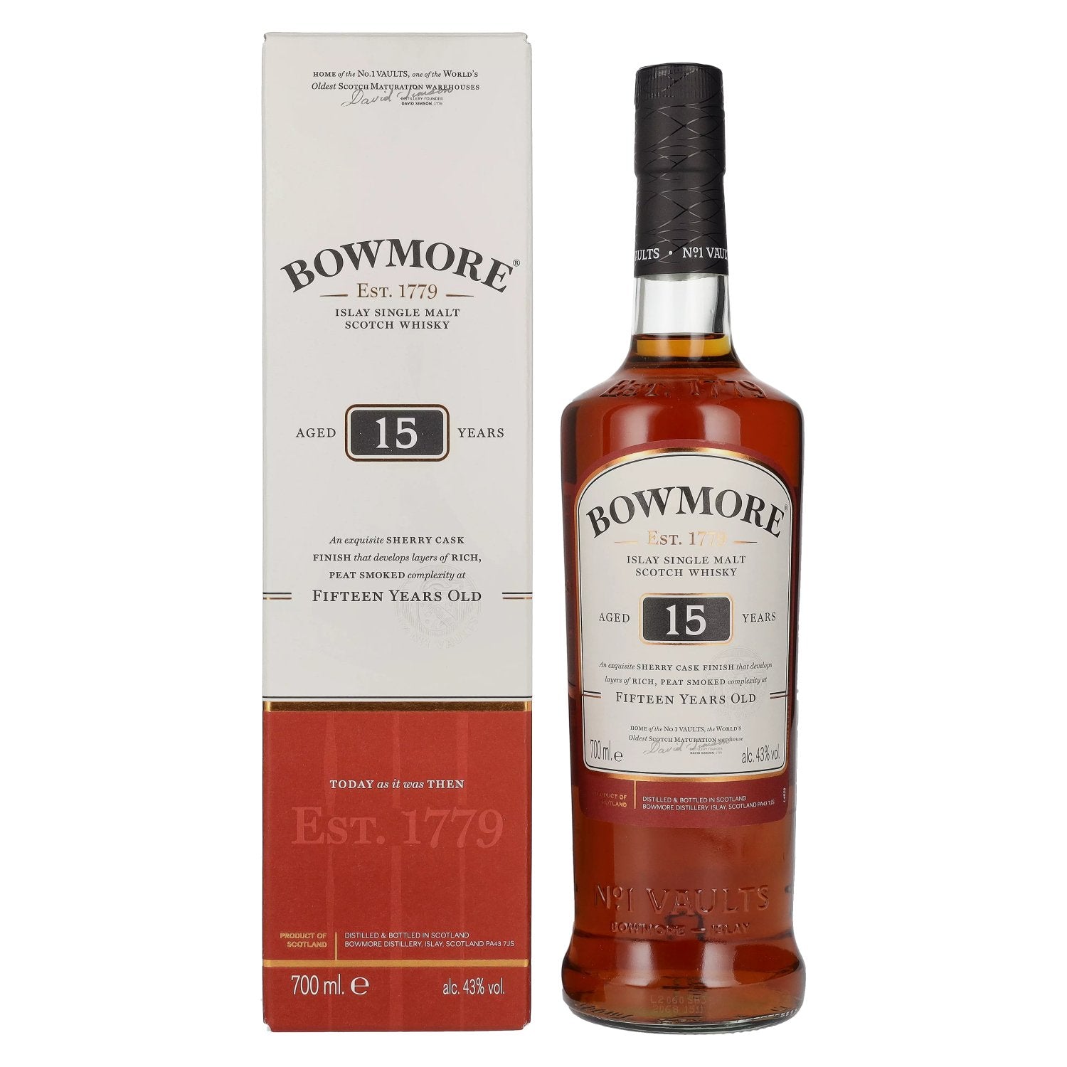 Bowmore 15 Years Old Islay Single Malt 43% Vol. 0,7l in gift box