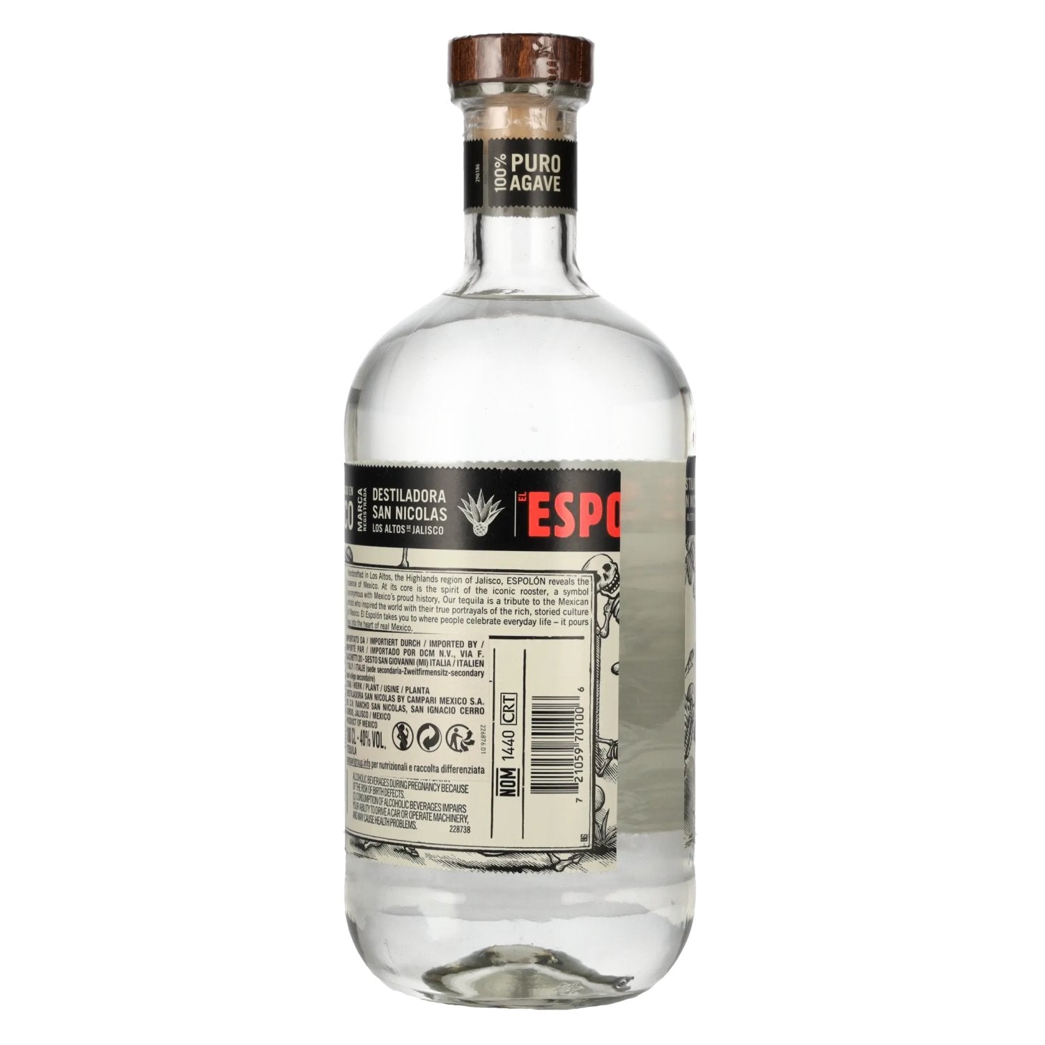 Espolón Tequila Blanco 100% Puro Agave 40% Vol. 1l