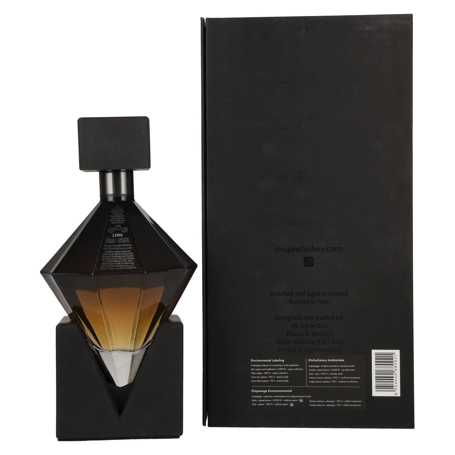 Muja Rosapetra Blended Irish Whiskey 44% Vol. 0,5l in Geschenkbox