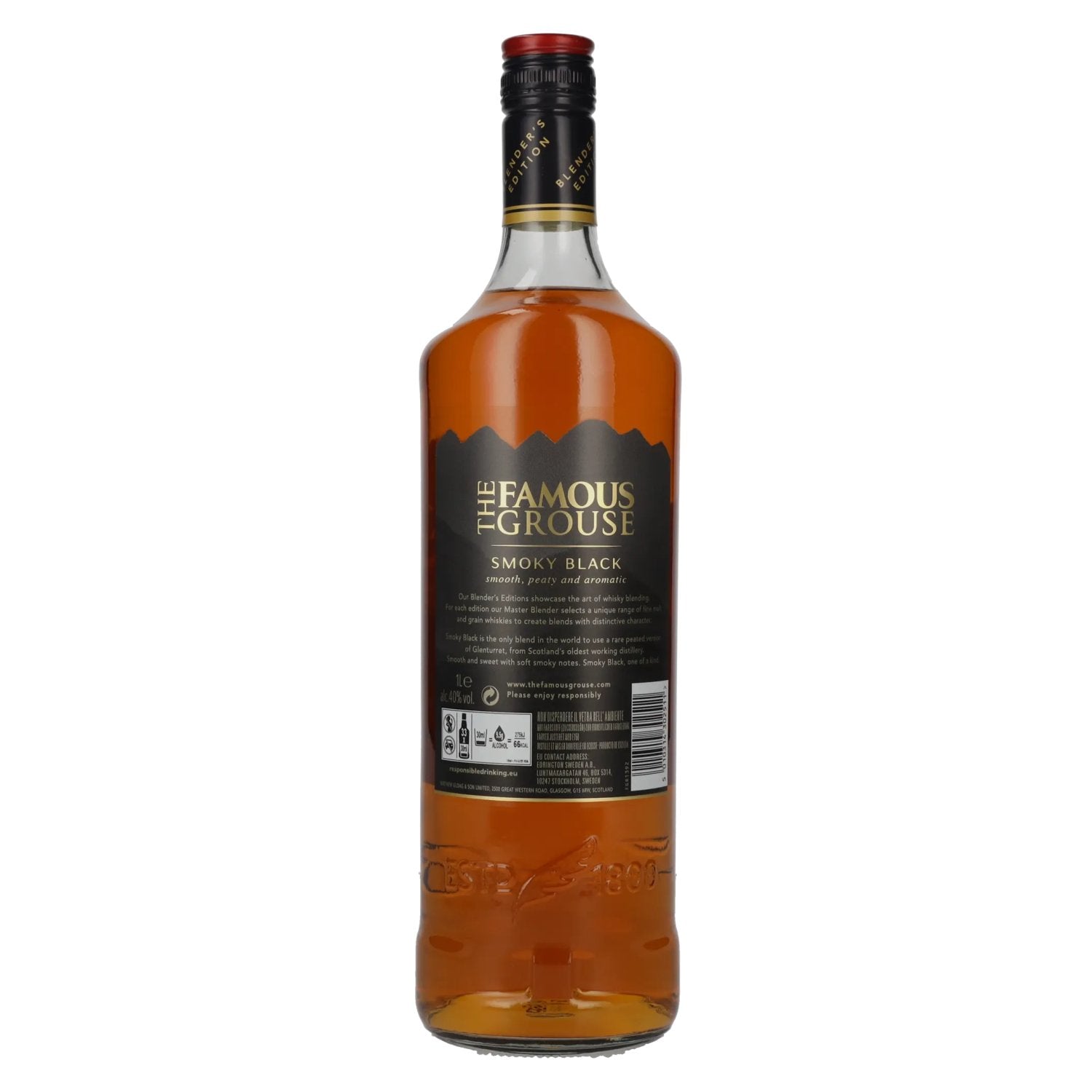 The Famous Grouse SMOKY BLACK Blended Scotch Whisky 40% Vol. 1l
