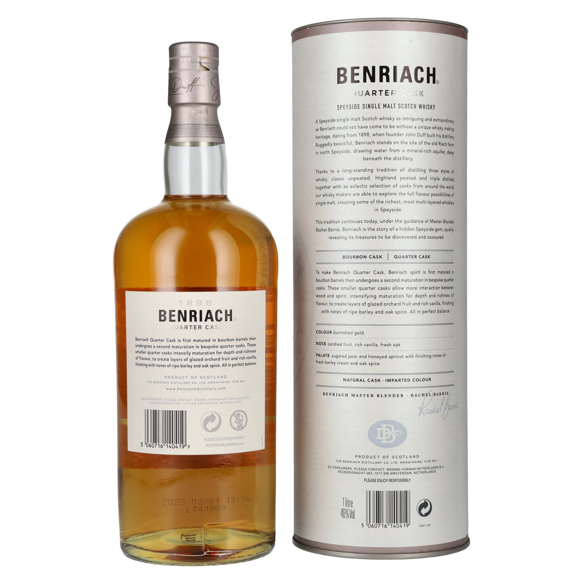 The BenRiach CLASSIC QUARTER CASKS Single Malt Scotch Whisky 46% Vol. 1l in Geschenkbox