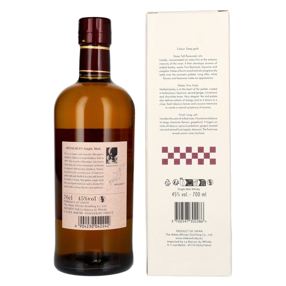 Nikka Whisky single malt Miyagikyo 90e anniversaire, 45 % vol., 0,7 l, dans un coffret cadeau