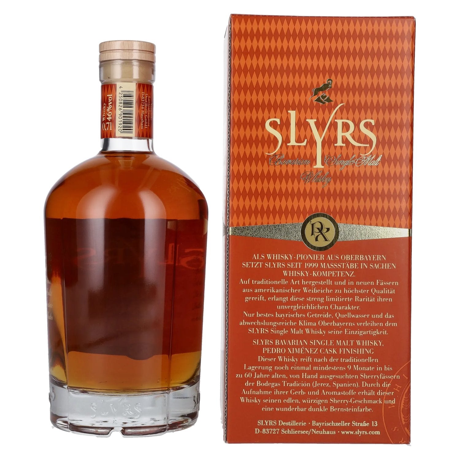 Slyrs Single Malt Whisky Pedro Ximénez Cask Finish 46% Vol. 0,7l in Geschenkbox