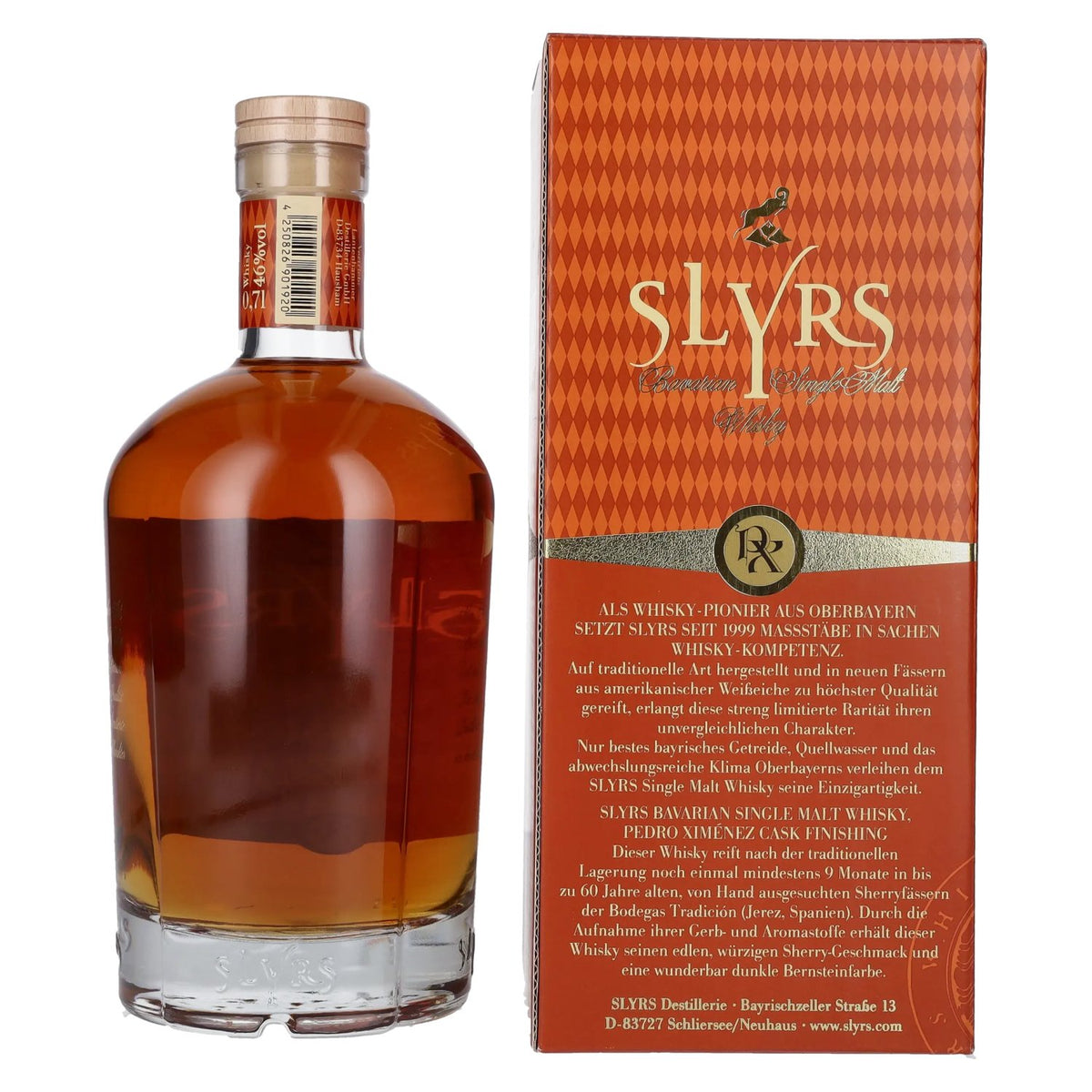 Slyrs Single Malt Whisky Pedro Ximénez Cask Finish 46% Vol. 0,7l en boîte cadeau