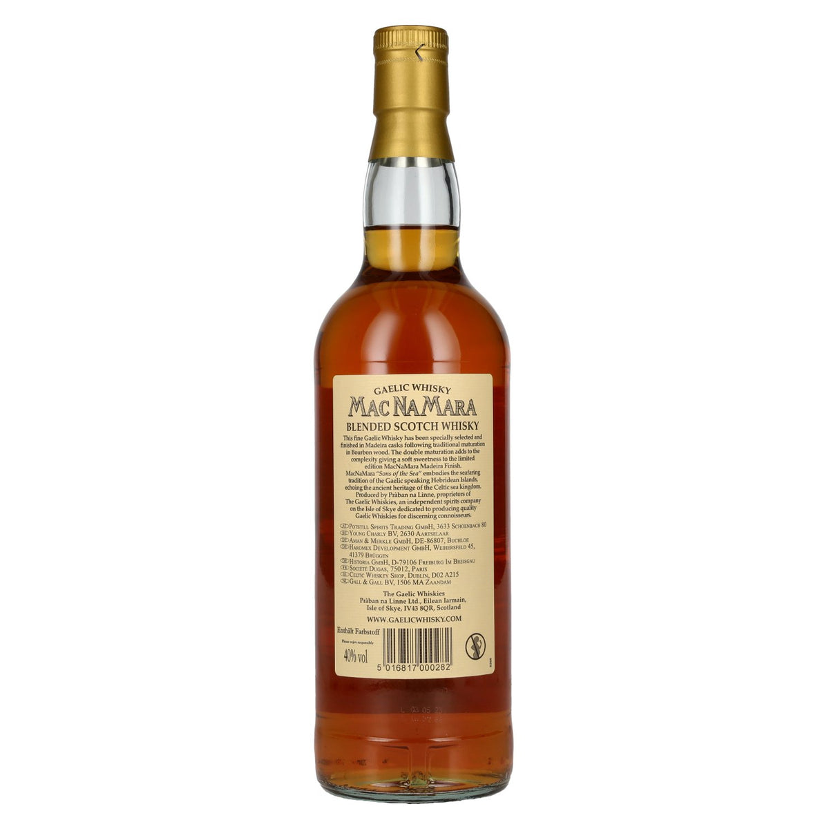 Gaelic Whisky MACNAMARA Madeira Cask Finish Blended Scotch Whisky 40% Vol. 0,7l