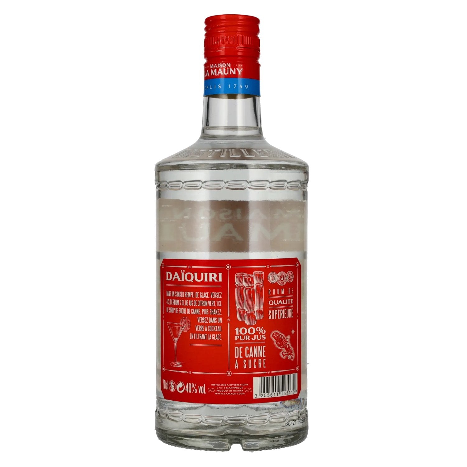 La Mauny Rhum Blanc Agricole Martinique 40% Vol. 0,7l