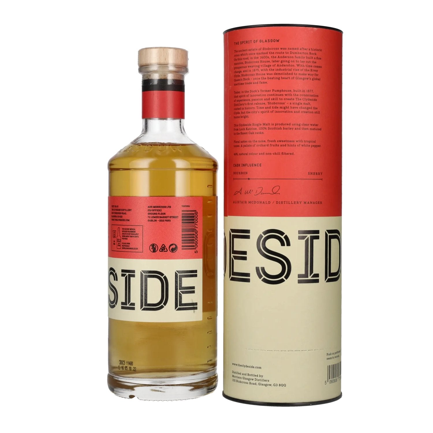 Clydeside STOBCROSS Lowland Single Malt 46% Vol. 0,7l in Geschenkbox
