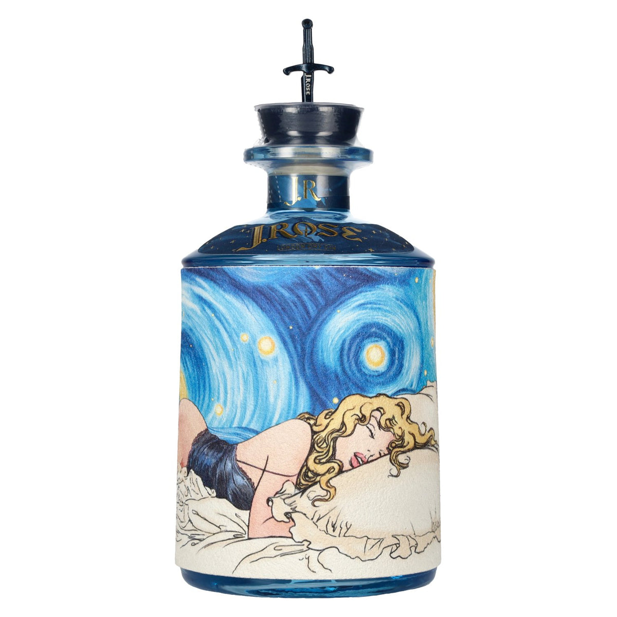 J. Rose London Dry Gin JR80 Édition limitée 43 % vol. 0,7 l avec autocollant lumineux à LED