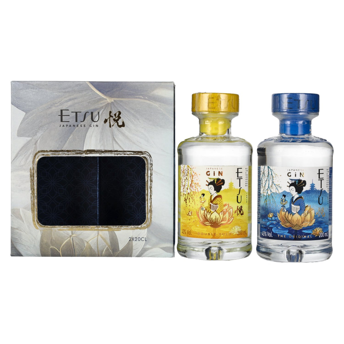 Etsu Japanese Gin Set 43% Vol. 2x0,2l in gift box
