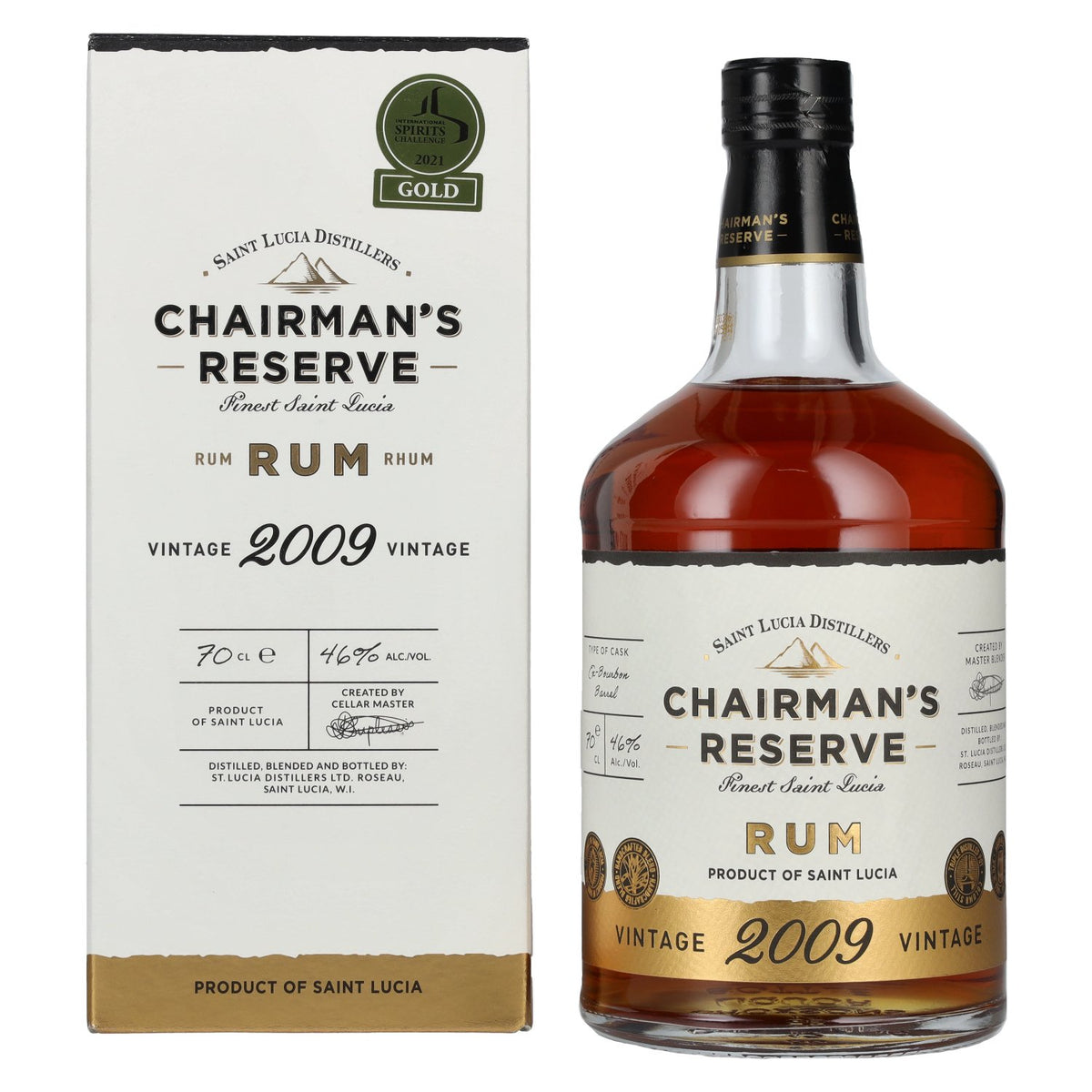 Chairman's Reserve Rum VINTAGE 2009 46% vol. 0,7l en boîte cadeau